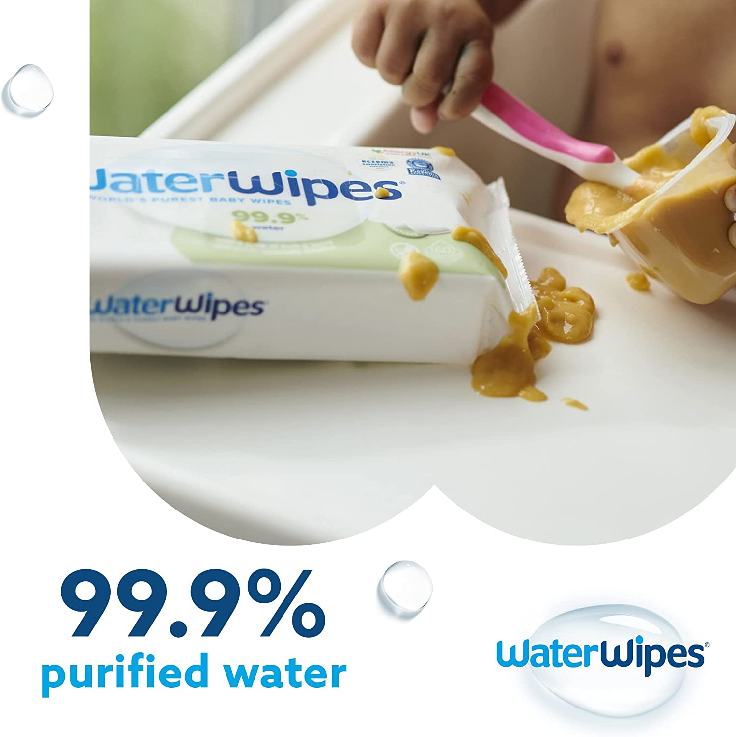 WaterWipes Plastic-Free Textured Clean, Toddler & Baby Wipes, 99.9% Water Based Wipes, Unscented & Hypoallergenic for Sensitive Skin, 240 Count (4 packs), Packaging May Vary - Image 8